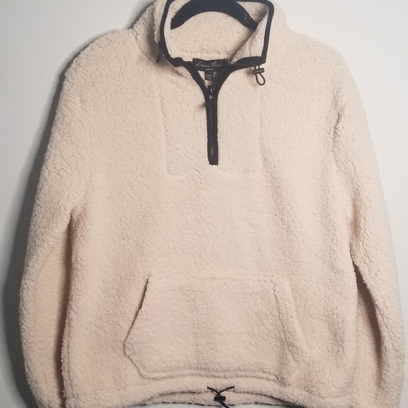 Love Tree Faux Fur Sherpa 3/4 Zip Pull Over Jacket Size Medium - Picture 1 of 6